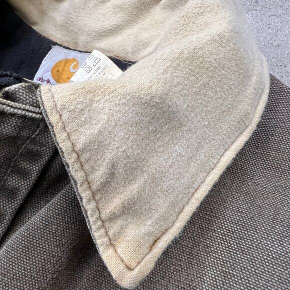 Vintage Carhartt Western Long Santa Fe Chore Coat Jacket Chestnut Mocha Brown M - Picture 8 of 16